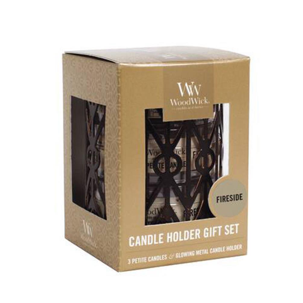 WoodWick Fireside Geometric Petite Candle Gift Set £11.69
